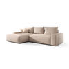 ECKSOFA MONA mit Schlaffunktion ARAGON 03 Links - Beige, Textil (175/280cm) - Bedante