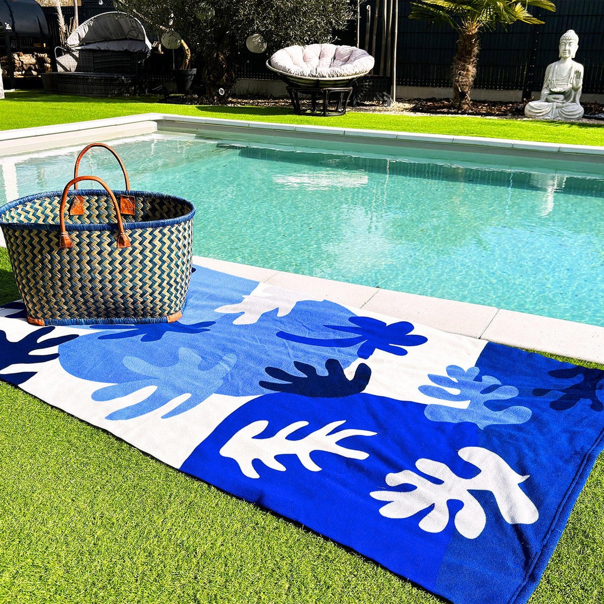 MIKROFASER STRANDTUCH Coralina 90x170 250g/m² blau - Blau, Textil (90/170cm) - LE COMPTOIR DE LA PLAGE