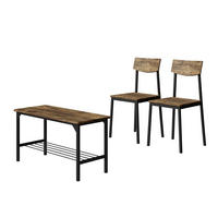 LAVICE A ŽIDLE Fyrk Černá/dubová rustikální - divoký dub/černá, kompozitní dřevo (85/46/36cm) - Vicco