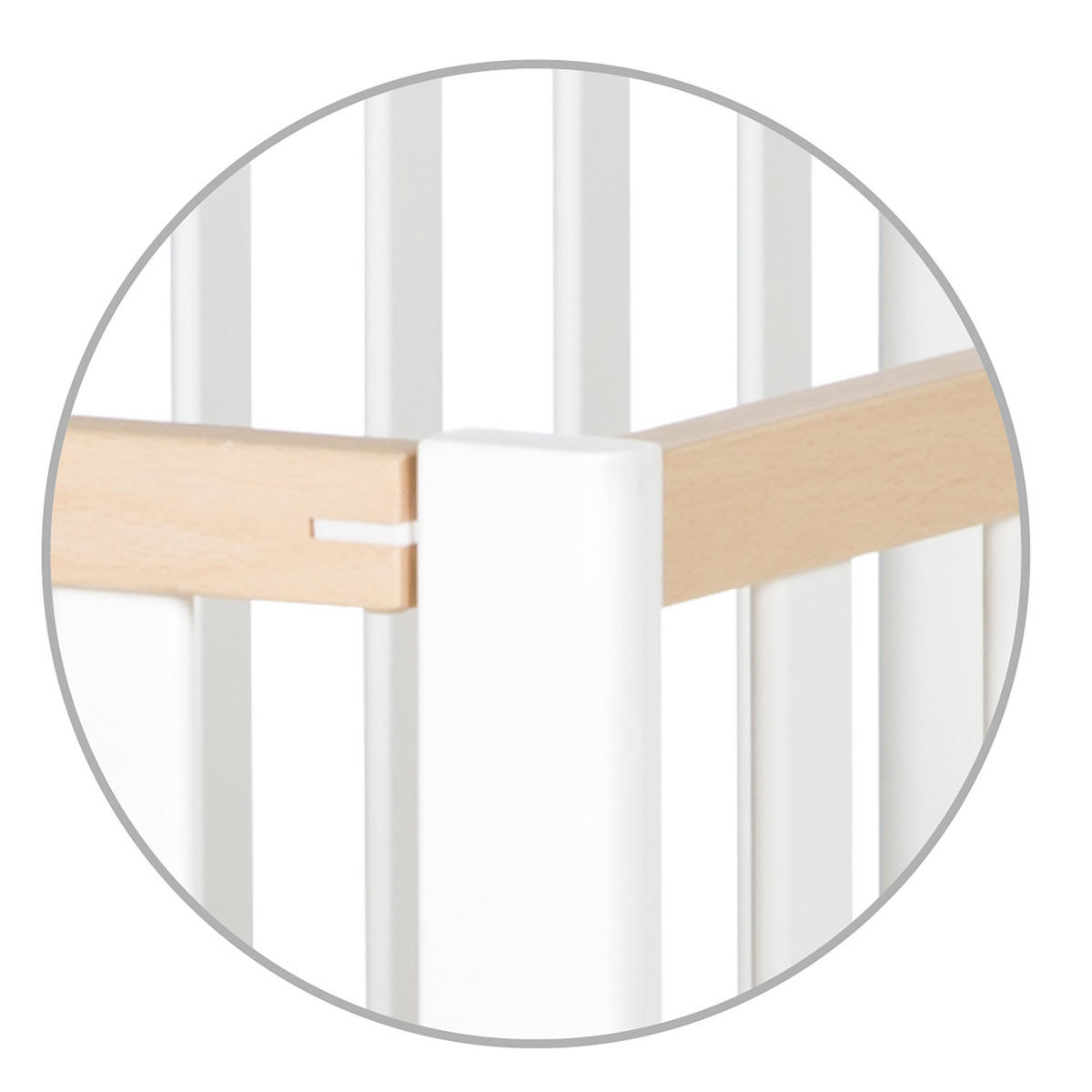 KLAPPBETT 60x120 cm bicolor - Weiß/Naturfarben, Holzwerkstoff (60/120cm) - Roba