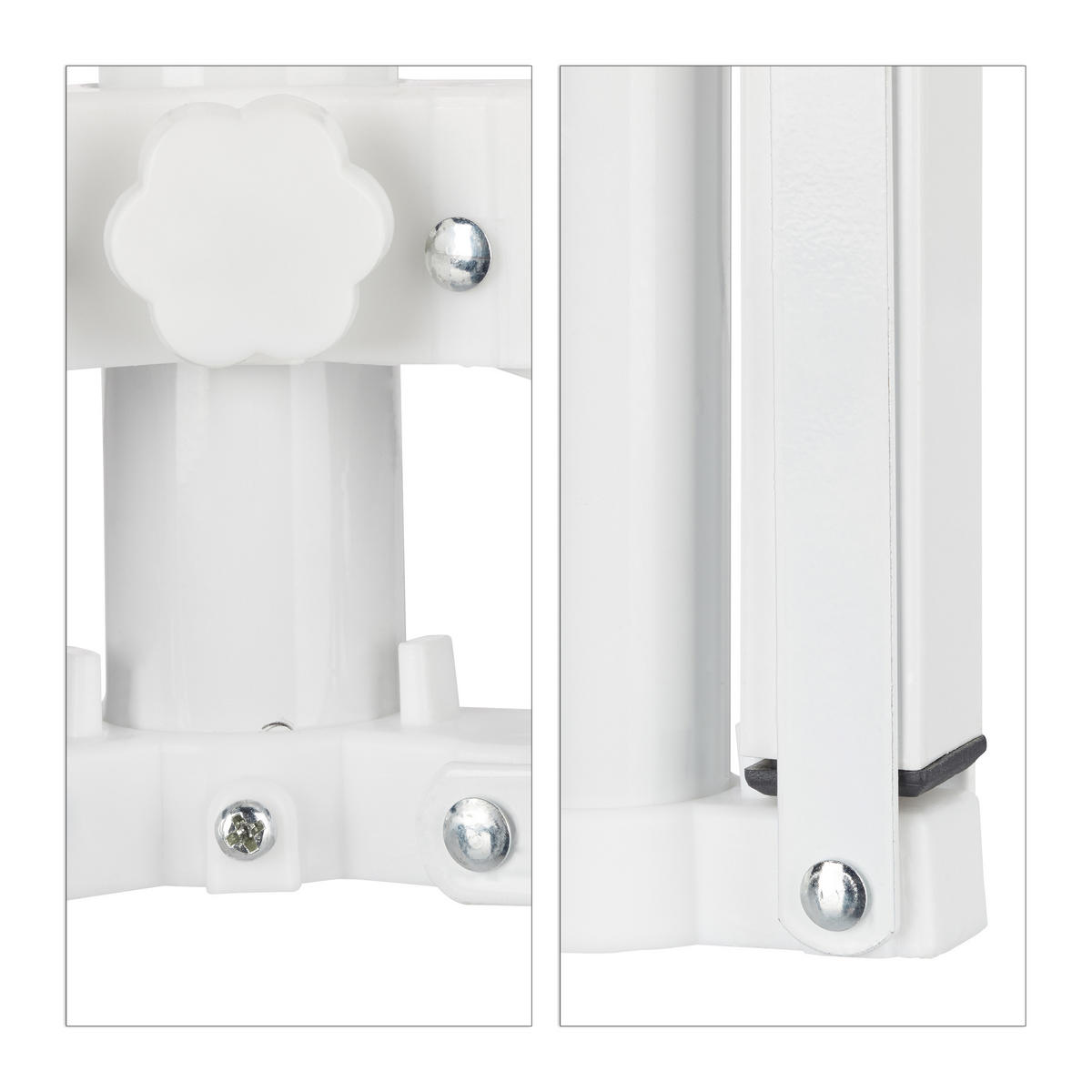 SONNENSCHIRMSTÄNDER - Weiß, Kunststoff/Metall (67/67cm) - Relaxdays