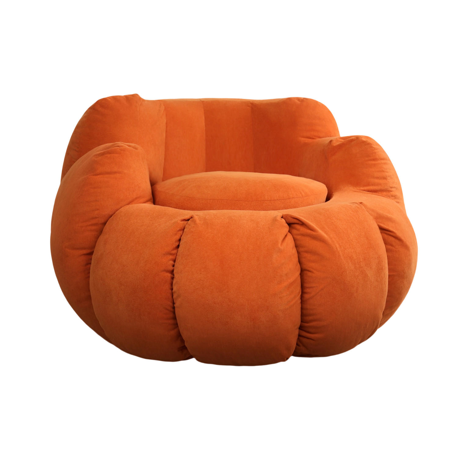 SITZSACK Kürbis Halloween-Stil orange - Orange, Textil (100/80/100cm) - Vercart