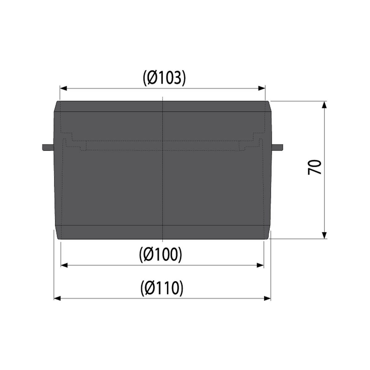 ANSCHLUSS DN110 für Entwässerungsrinne - Schwarz, Metall (7/11.5/11.5cm) - Alcadrain