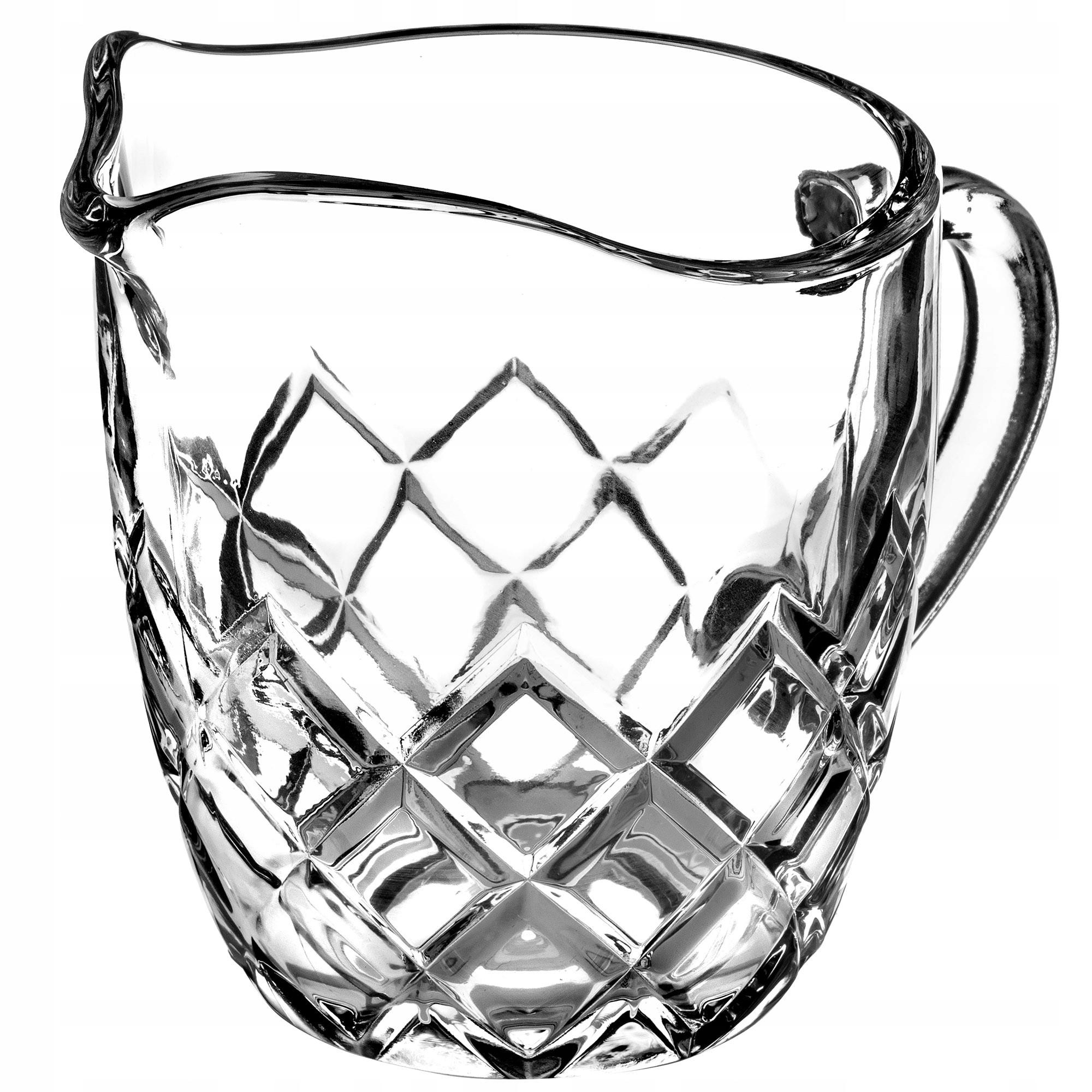 GLASKANNE für Milch, 200 ml, Diamanten - Transparent, Glas (0.2L) - KADAX