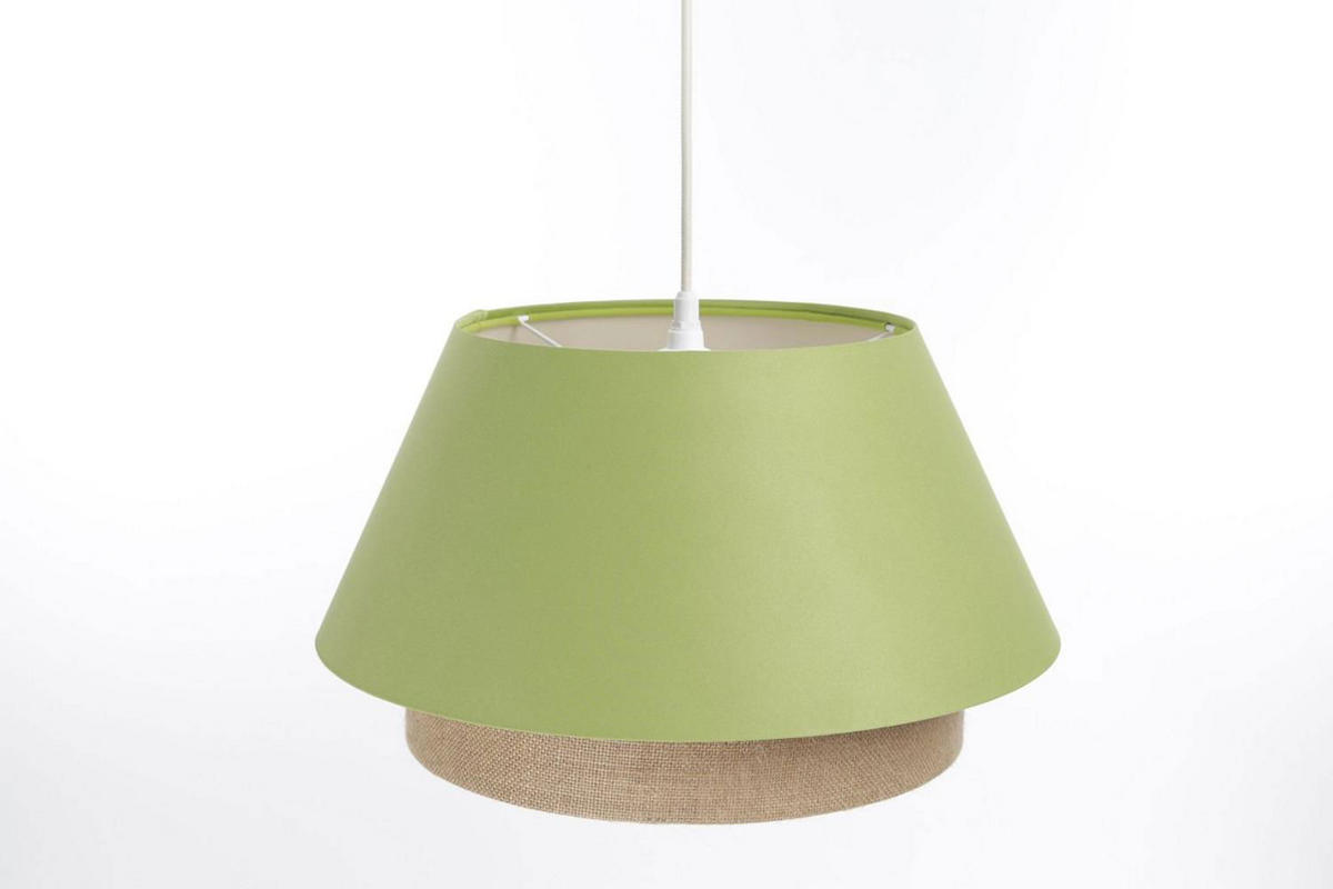 HÄNGELEUCHTE Grün 40/24 cm - Beige/Grün, Kunststoff (40/1.3/24cm) - ONZENO