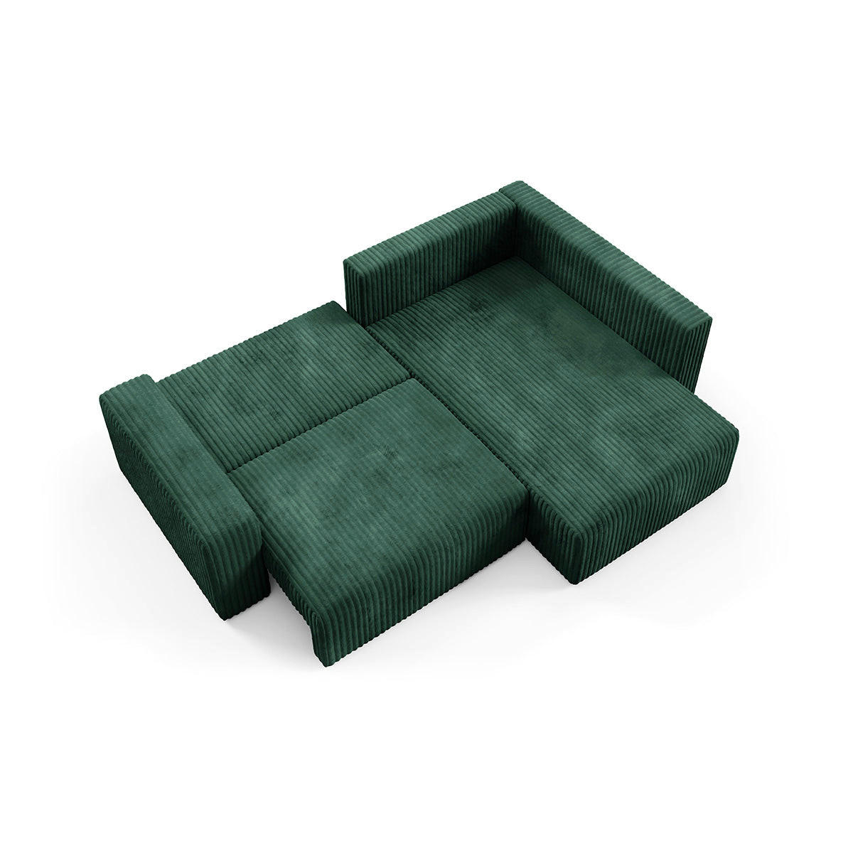 ECKSOFA Angela 4 Sitzplätze Tannengrün - Grün, Holz (245/182cm) - Petits-meubles