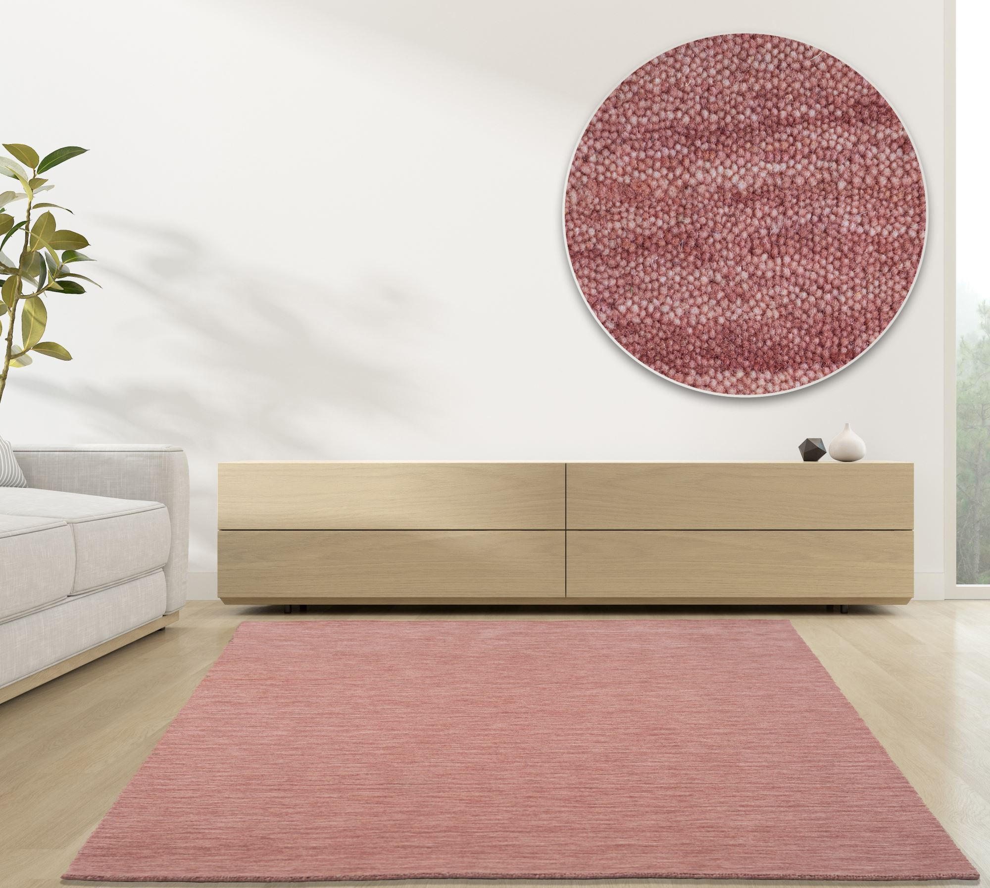 WEBTEPPICH Luxus Designerteppich 170x240 cm - Rosa, Textil (170/240cm) - Rug and Roll