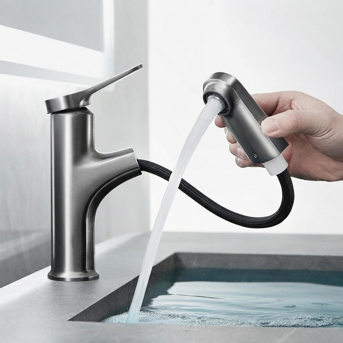 BADEZIMMERARMATUR, 190 x 180 mm, silber - Silberfarben, Metall (38/6.5/24cm) - Vallsero