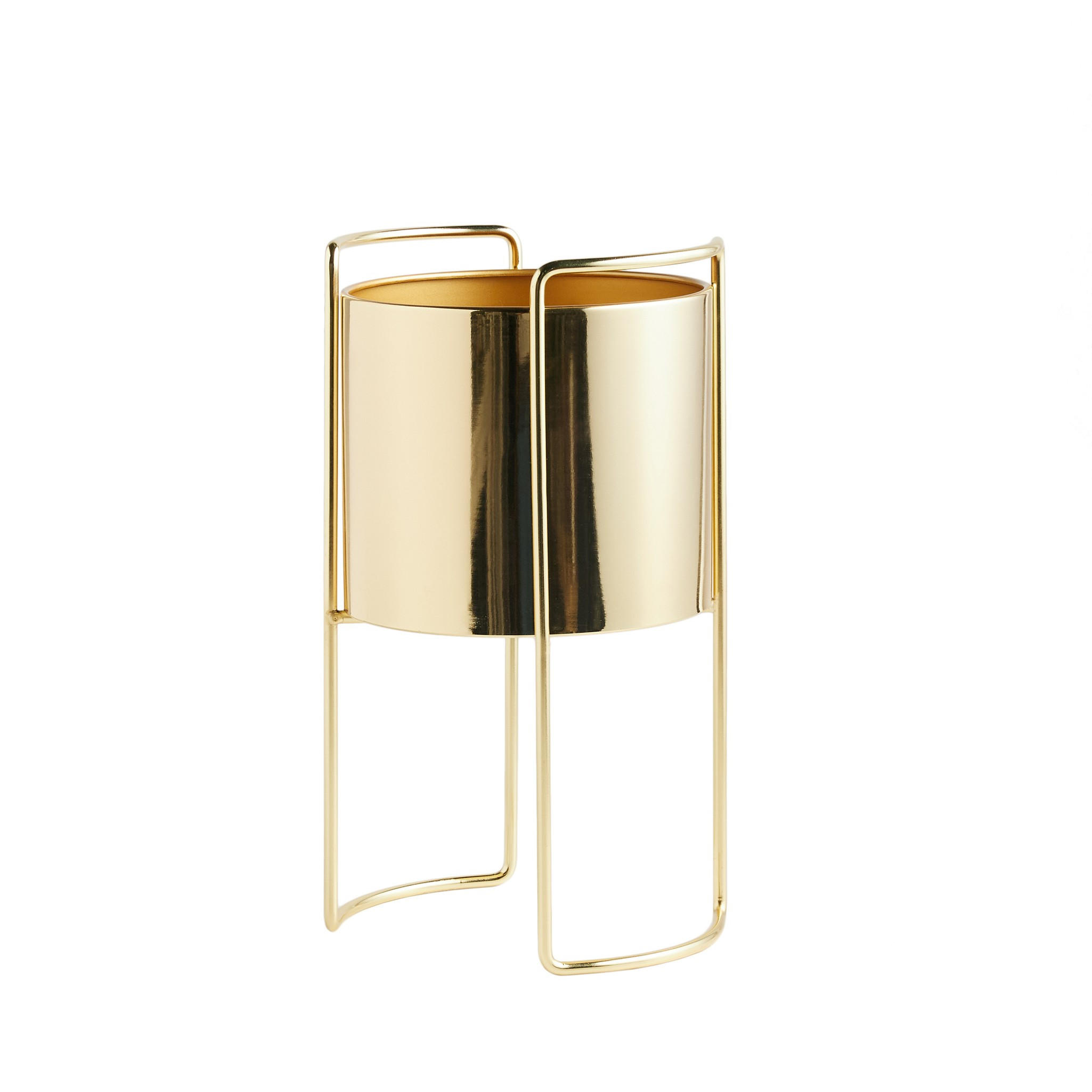 BLUMENTOPFABDECKUNG Zenaria - Goldfarben, Metall (21/40cm) - home&you