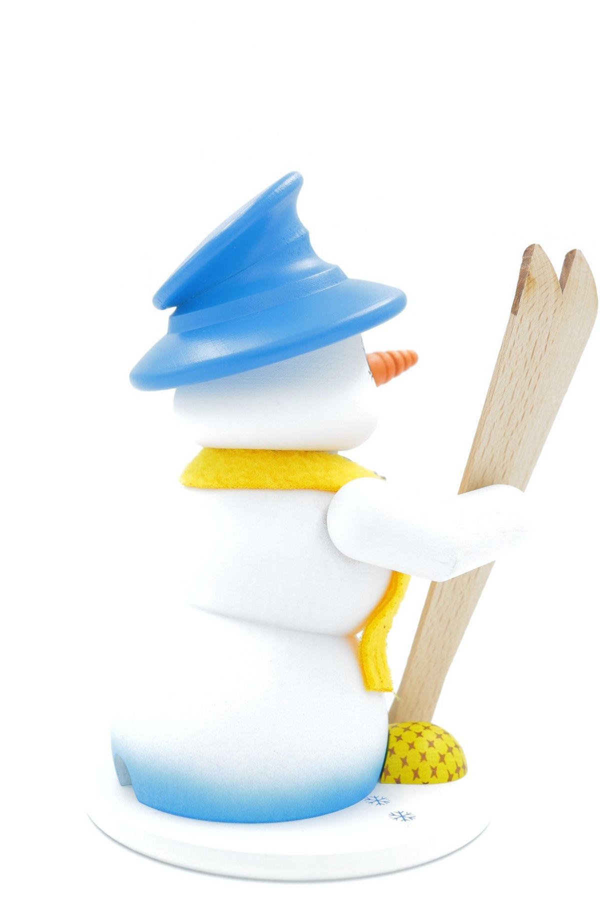 RAUCHFIGUR Schneemann Weiß Skifahrer 19 cm - Multicolor, Holz (15/19/0.1cm)