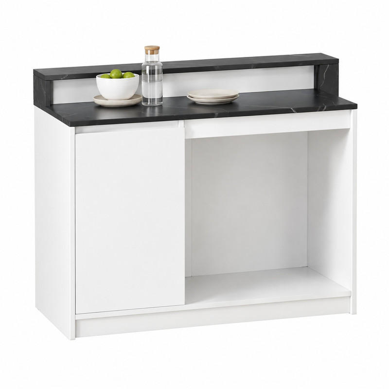 Beauniv Kücheninsel Schwarz 80x100x120 cm