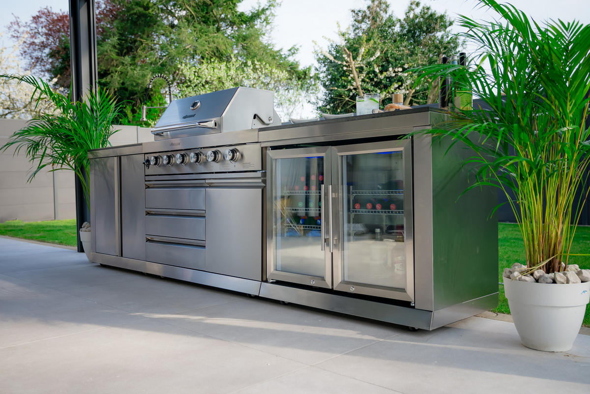 OUTDOORKÜCHE SILVERBACK M1 - Silberfarben, Metall (300/90/58cm) - Goriller