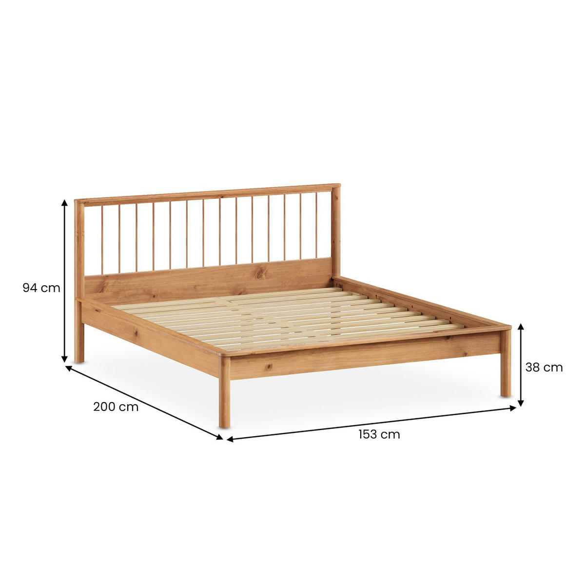 FUTONBETT APOANA 140X190 CM - Eichefarben, Holz (140/190cm) - IDIMEX