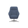 RELAXSESSEL Collection Drehstuhl CUBO – komfortabel, drehbar, modernes Design, 76x97x76 cm, Farbe - Schwarz/Dunkelblau, Holz/Textil (76/97/76cm) - DomoHome