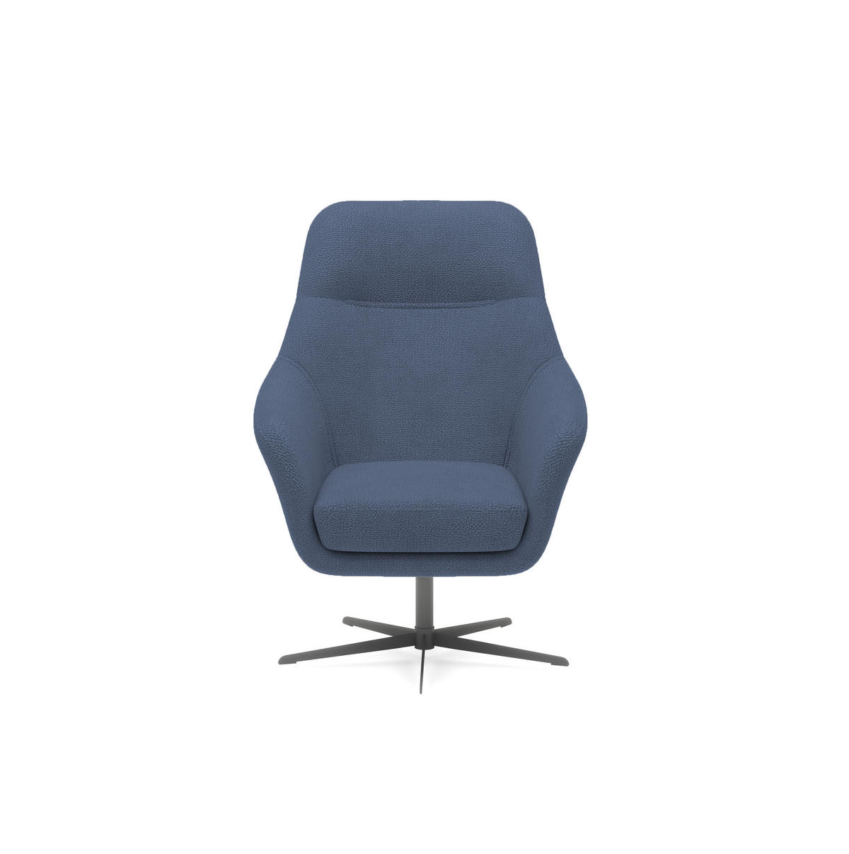 RELAXSESSEL Collection Drehstuhl CUBO – komfortabel, drehbar, modernes Design, 76x97x76 cm, Farbe - Schwarz/Dunkelblau, Holz/Textil (76/97/76cm) - DomoHome
