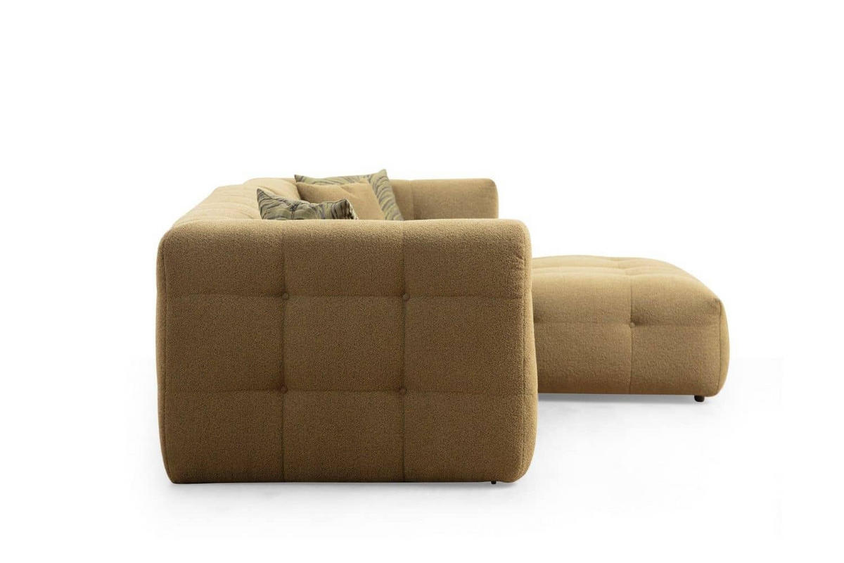 ECKSOFA modernes Design - Schwarz/Grün, Holz/Kunststoff (150/300cm) - myHomelando