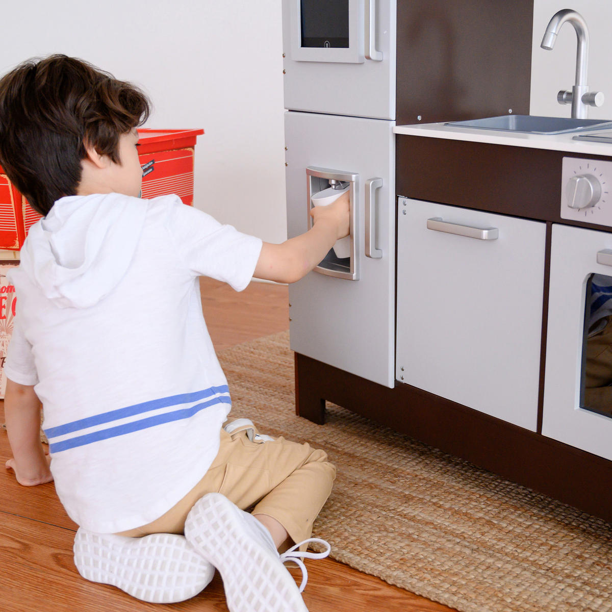 KINDERKÜCHE aus Holz, Grau, 91 cm - Braun, Holz (87/31.8/90.8cm) - Teamson Kids