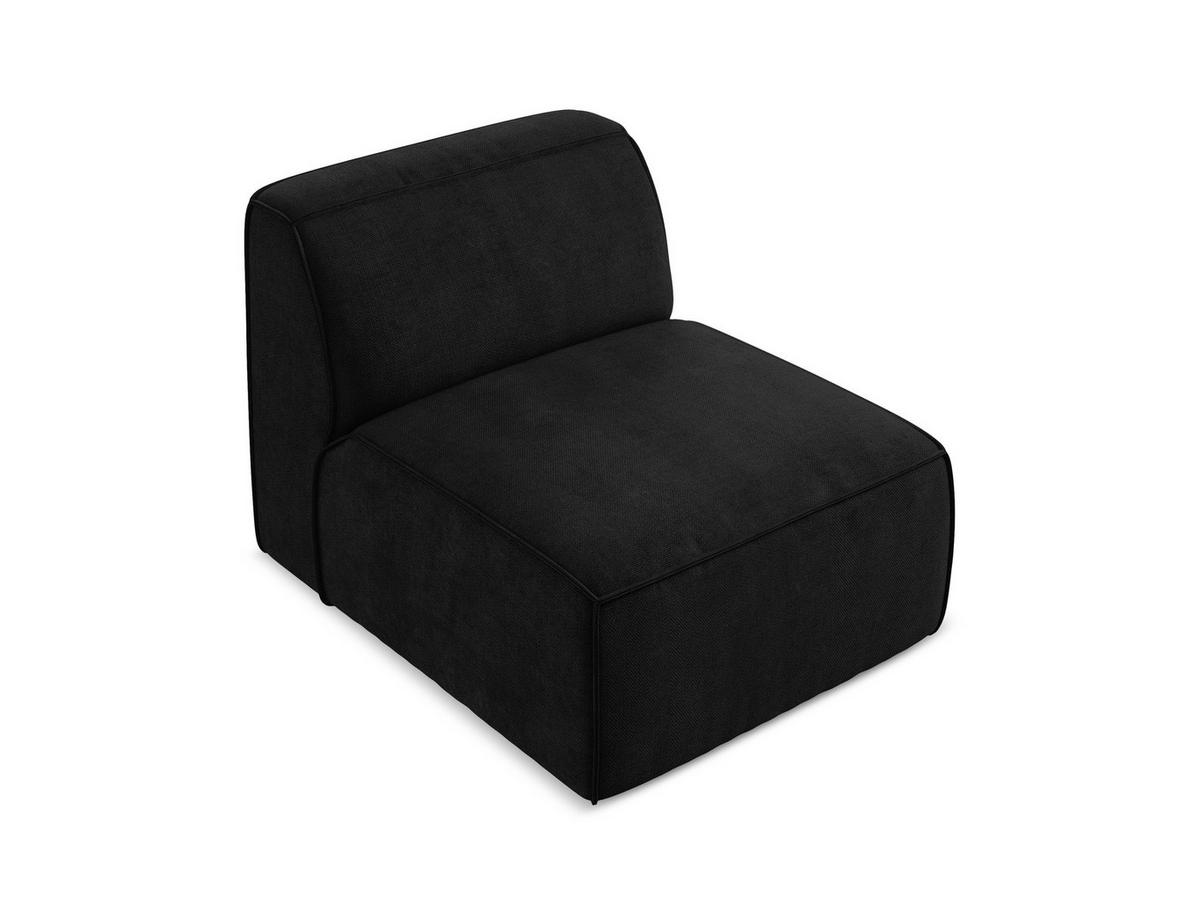 SOFAELEMENT Chenille Stoff Schwarz - Schwarz, Holzwerkstoff/Kunststoff (80/70/102cm) - Makamii