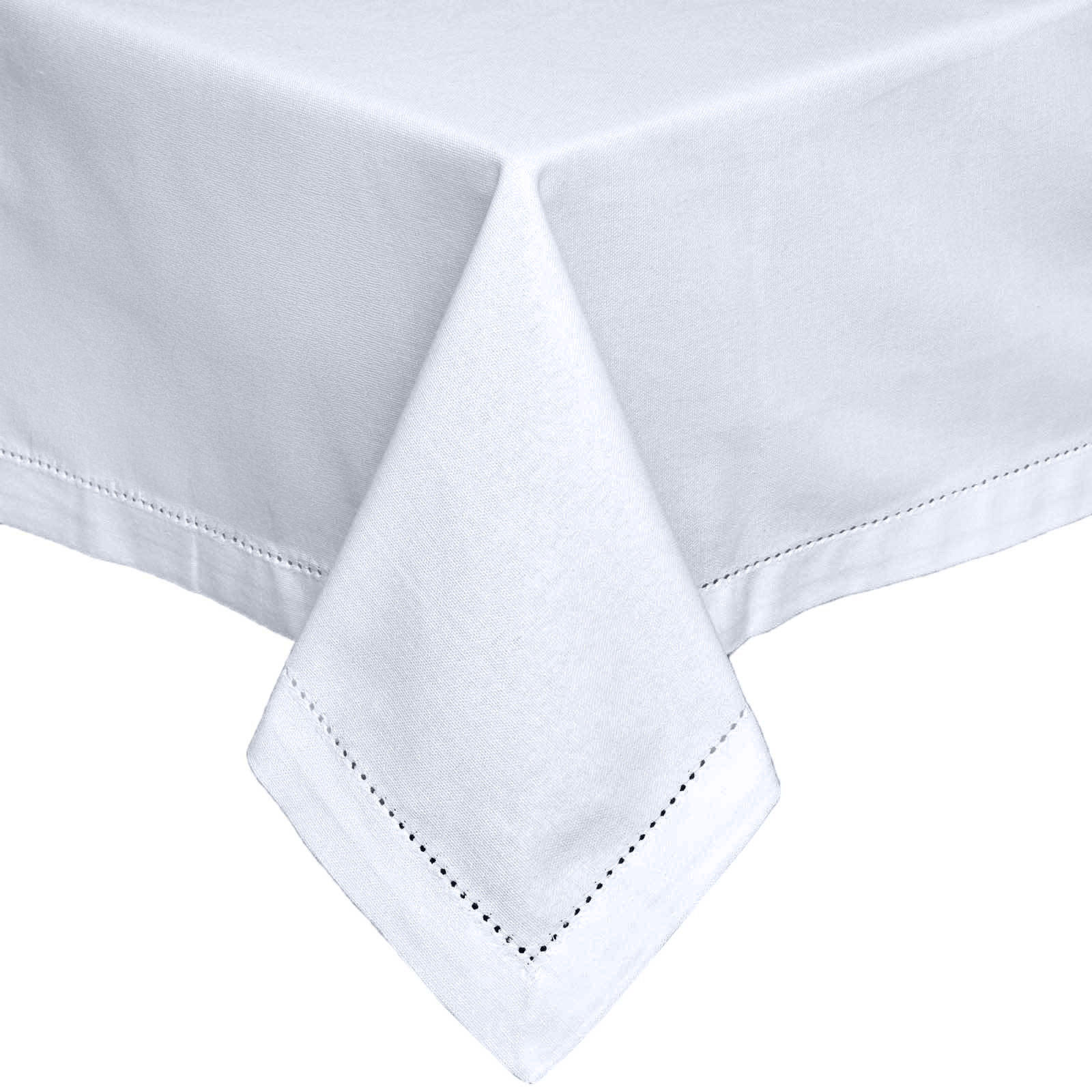 TISCHDECKE weiß 137/137 cm, 100% Baumwolle - Weiß, Textil (137/137cm) - Homescapes