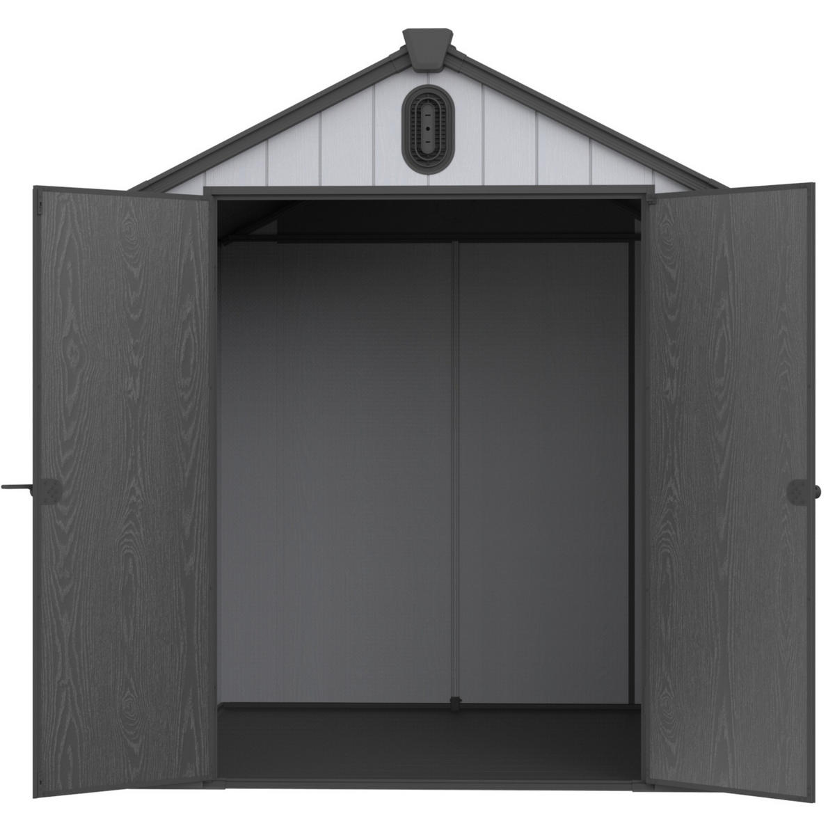 GERÄTEHAUS 240/187/221 cm mit Grau 2 Türen - Grau, Metall (240/221/187cm) - Oxeza