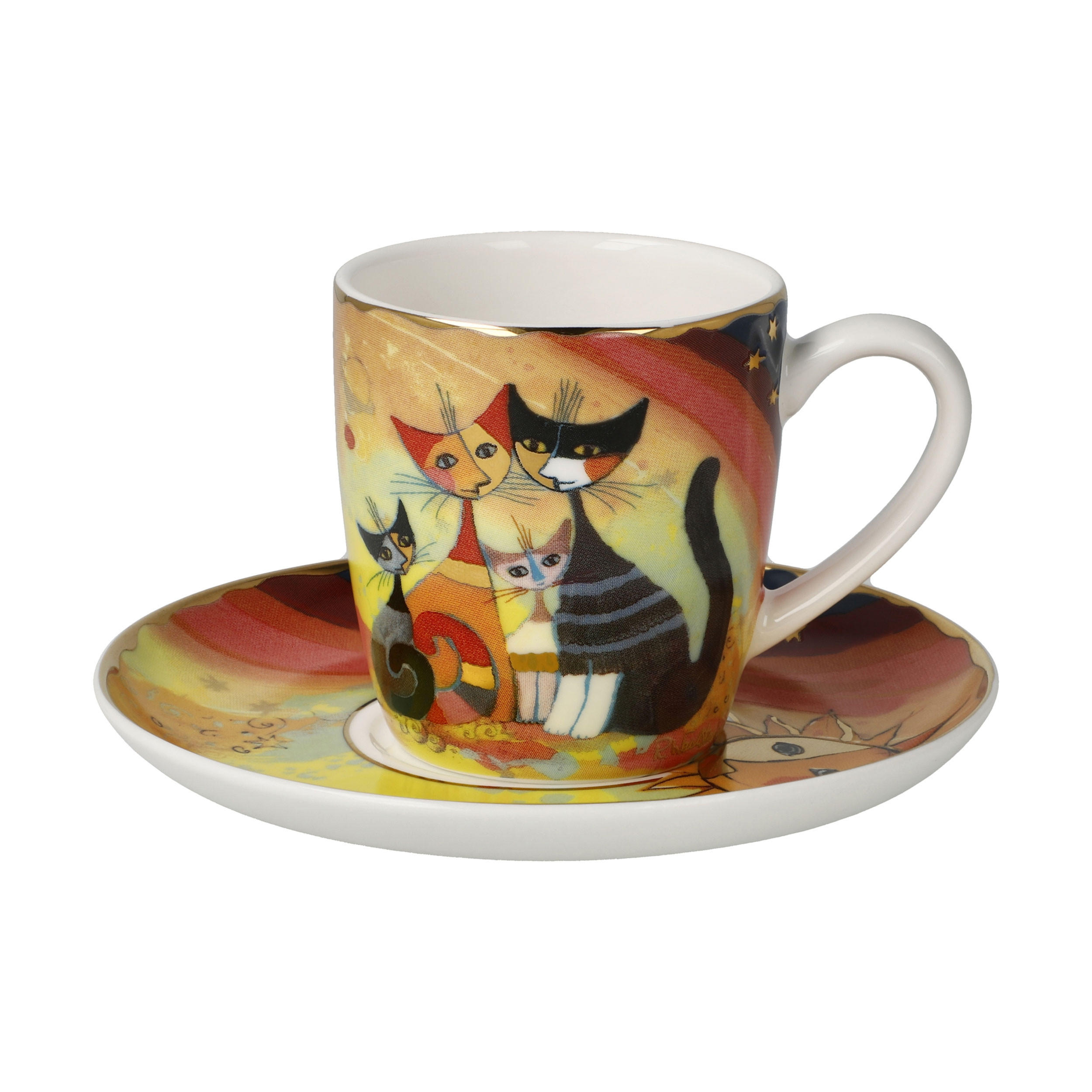 ESPRESSOTASSE Rosina Wachtmeister Gatti in autunno, Fine Bone China, Bunt, 100 ml - Multicolor, Keramik (0.1L) - Goebel