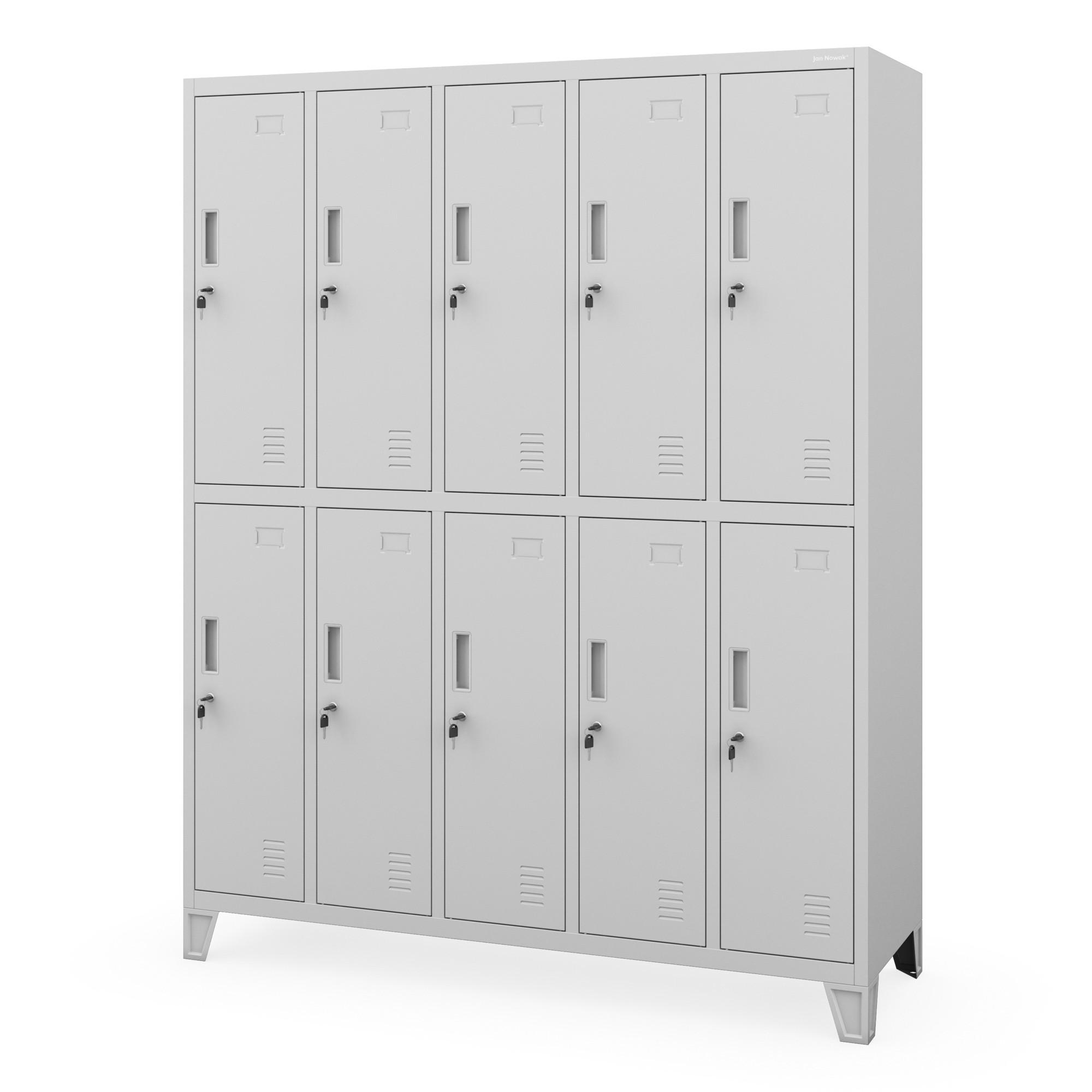 SCHLIESSFACHSCHRANK Bartek - Grau, Metall (136/172/45cm) - Jan Nowak