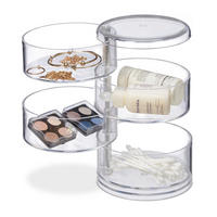KOSMETIK-ORGANIZER - Transparent, Kunststoff (11.5/17.5/11.5cm) - Relaxdays