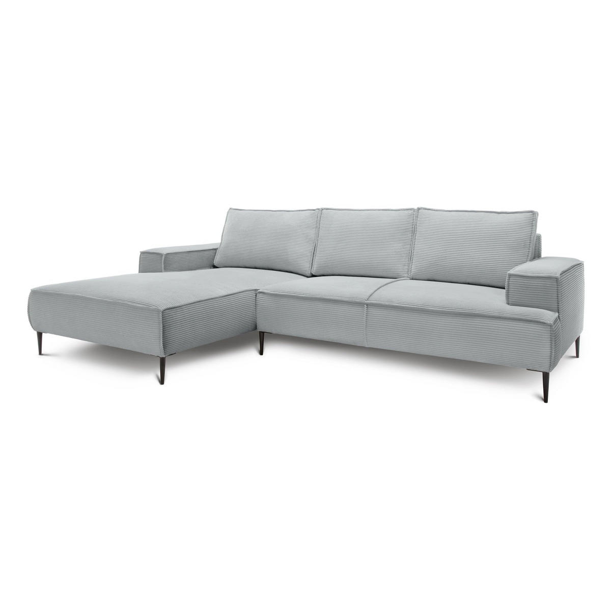 ECKSOFA May Grau 275 × 44 × 173 cm - Grau, Textil (275/44/173cm) - Pillovely