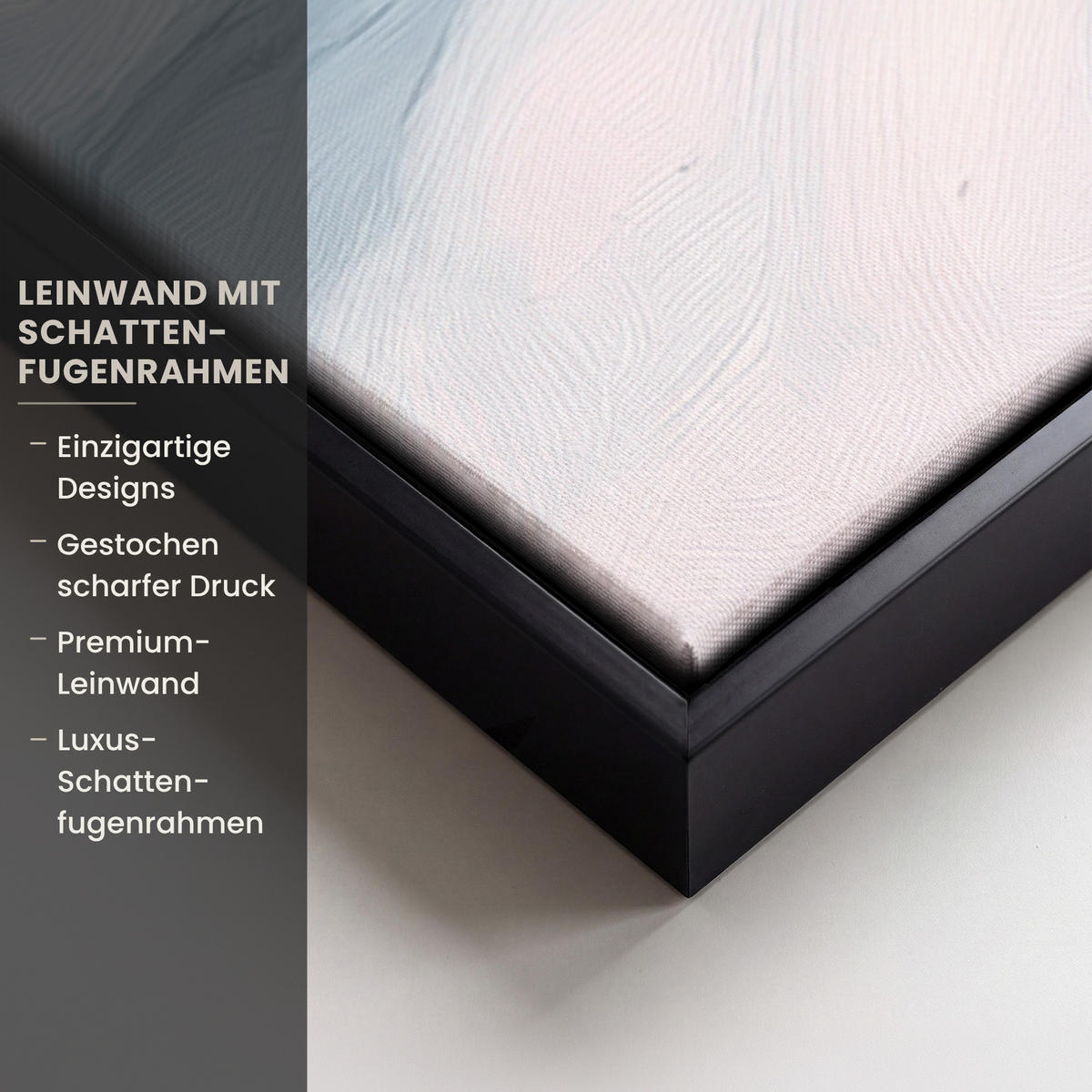 LEINWAND Bilder mit Rahmen - Weihnachtsdorf - Rosa - Winter - Schnee - Häuser - 60x90 - Altrosa, Textil (60/90cm) - MuchoWow