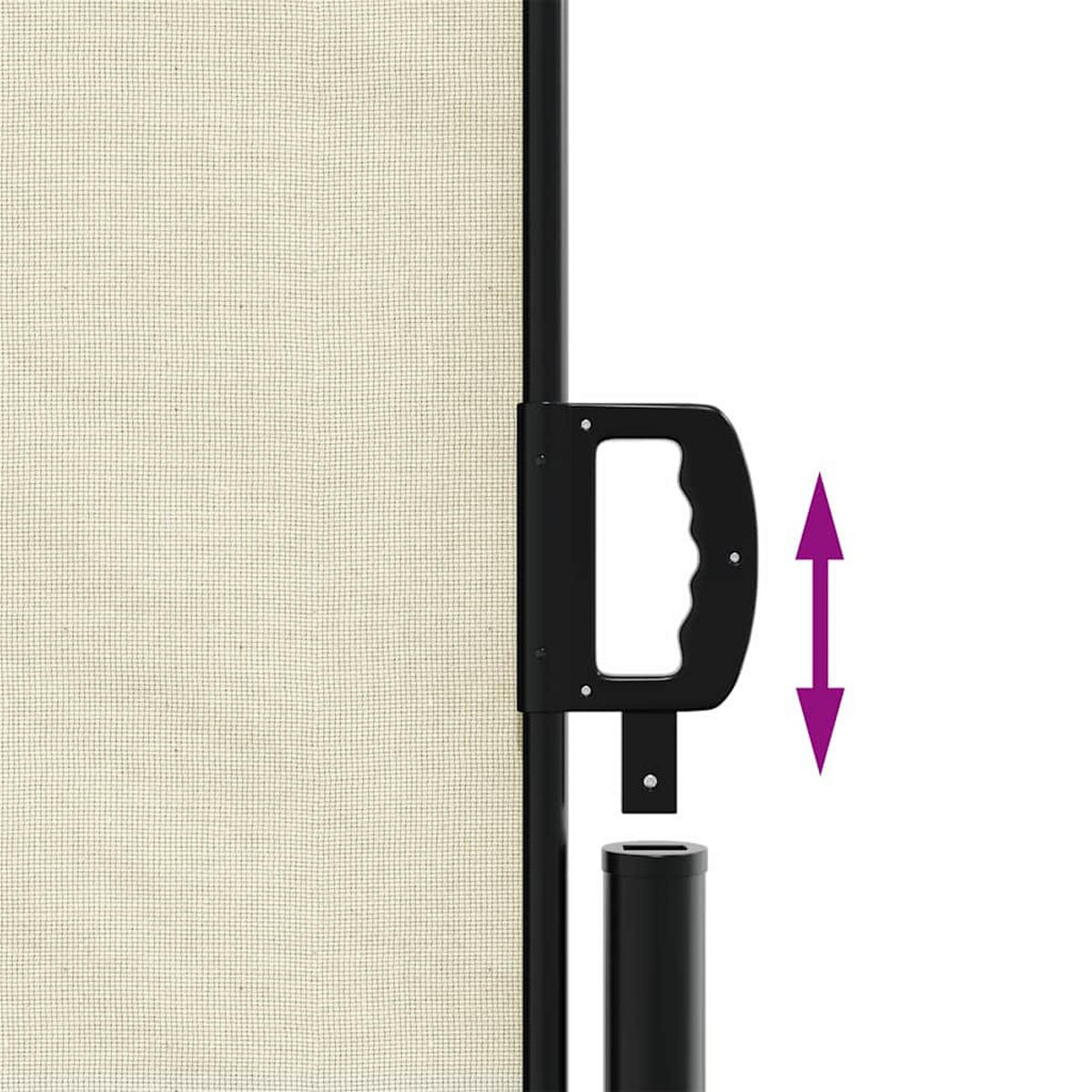 SEITENMARKISE Ausziehbar Creme 220/500 Cm - Creme, Textil (220/500cm) - vidaXL