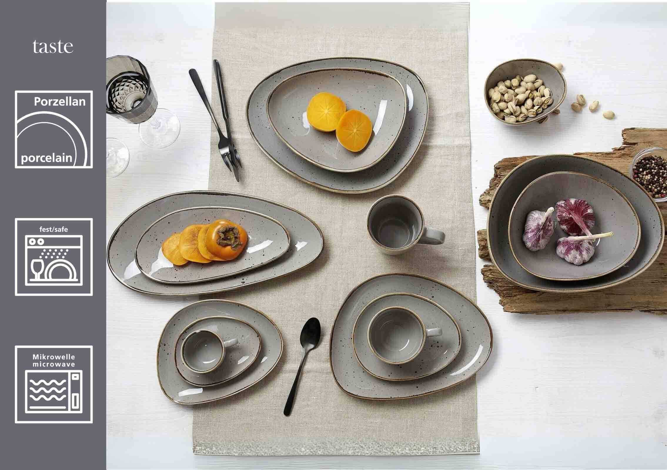 SUPPENTELLER Taste taupe 23 x 18 cm 4er Set - Taupe, Keramik (23/18/4cm) - Ritzenhoff Breker