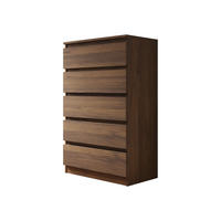 KOMMODE Malwa M5 - Nussbaumfarben, Holzwerkstoff (70/112/40cm) - MIRJAN24