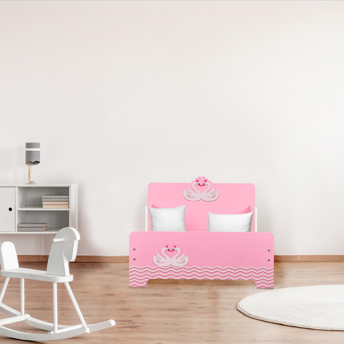KINDERBETT - Multicolor, Holz/Kunststoff (77/60/143cm) - Relaxdays