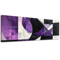 LEINWANDBILD 3D und geometrisch 150x50cm - Lila, Textil (150/50cm) - Feeby