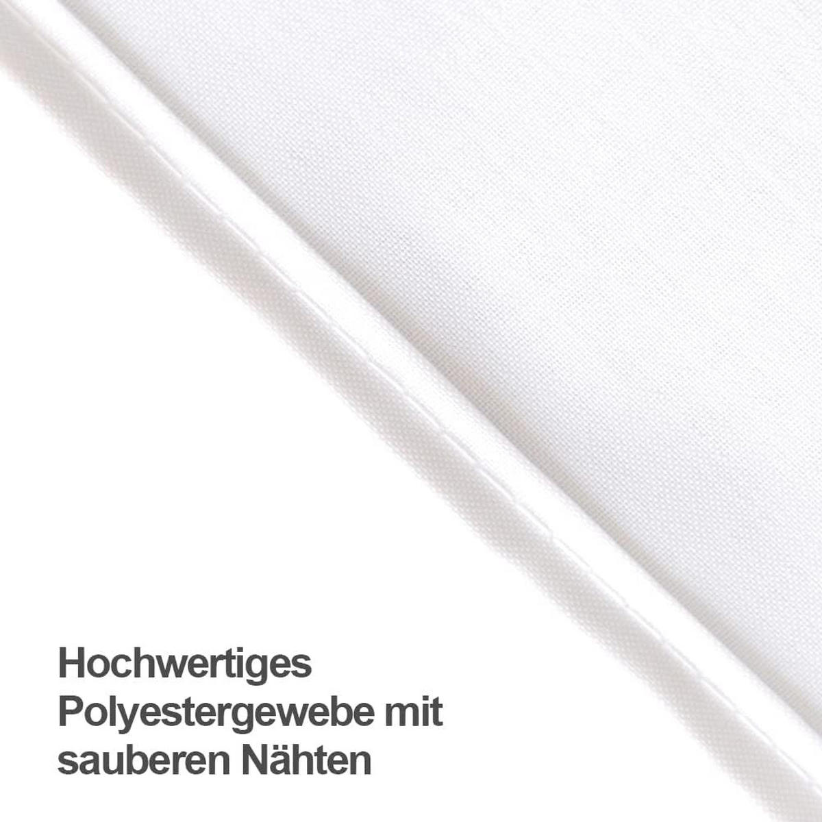 DUSCHVORHANG Weiß 200 cm breit Polyester fürs Badezimmer - Weiß, Textil (150/200cm) - MCBOSON