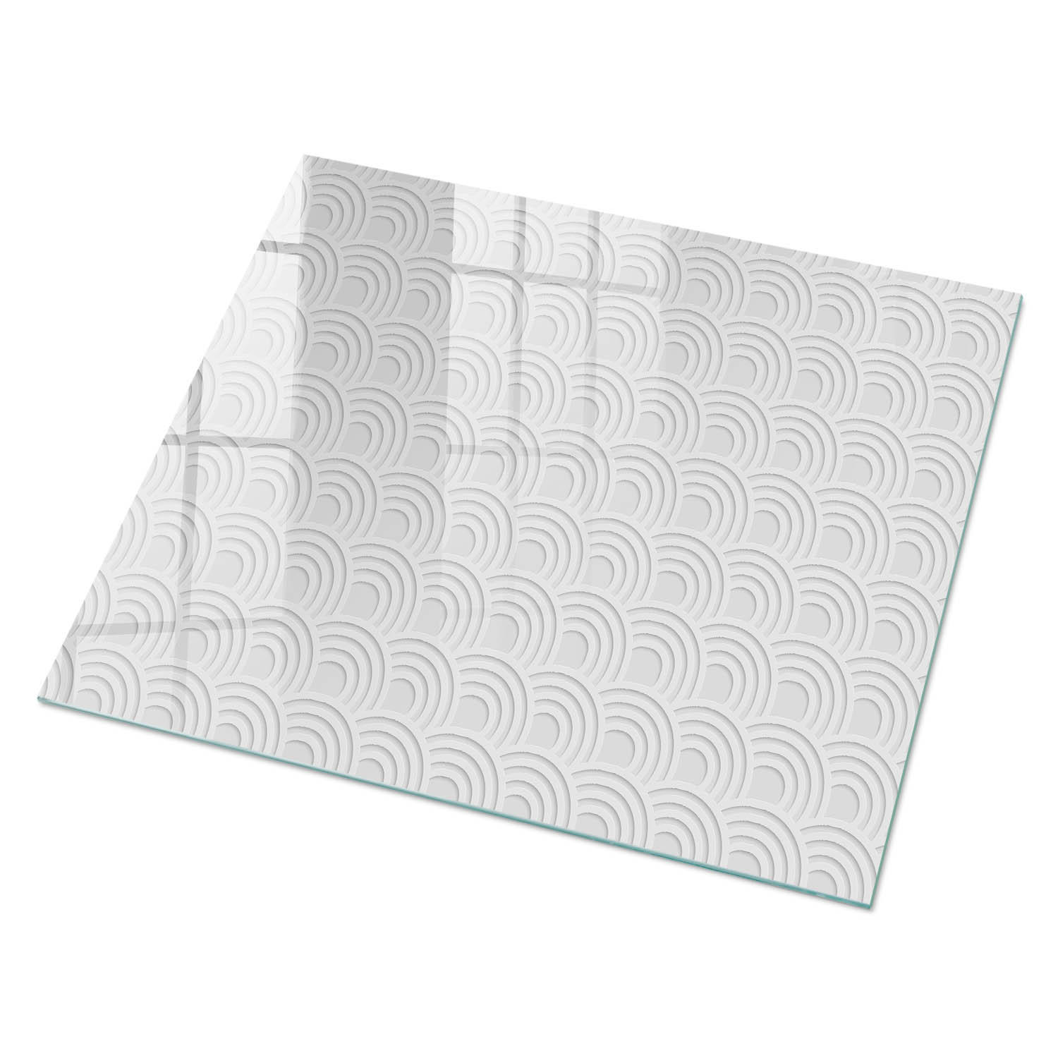 GLASPLATTE 80x60 cm – Elegantes Muster - Dunkelblau, Glas (0.4/80/60cm) - ArtPrintCave