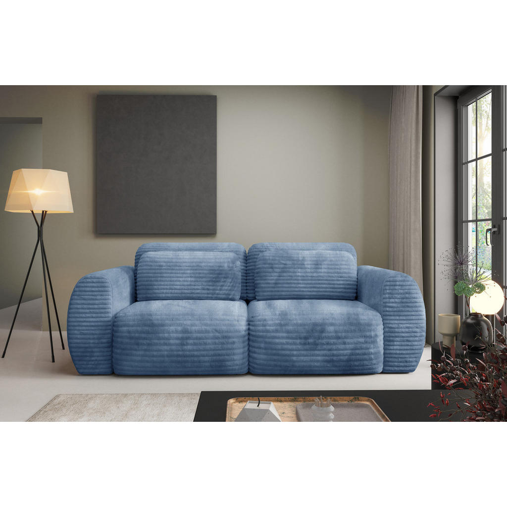 Thumbnail - Furnisell Schlafsofa, Blau, Textil, 266x95x110 cm, Wohnzimmer, Sofas & Couches, Schlafsofas