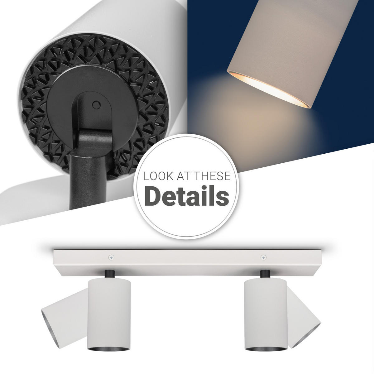 STRAHLER Timo Sq - Weiß, Metall (9/5.7/12.7cm) - Paco Home