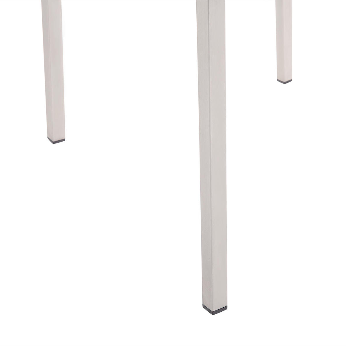 GARTENSTUHL 6er-Set beige Edelstahl Grosseto - Hellbraun/Beige, Metall (55/87/58cm) - Beliani