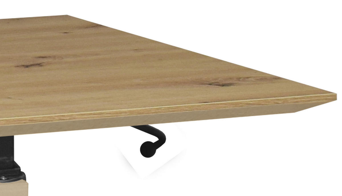 COUCHTISCH Fari Ice White und Asteiche - Weiß, Holzwerkstoff (110/60/69cm)