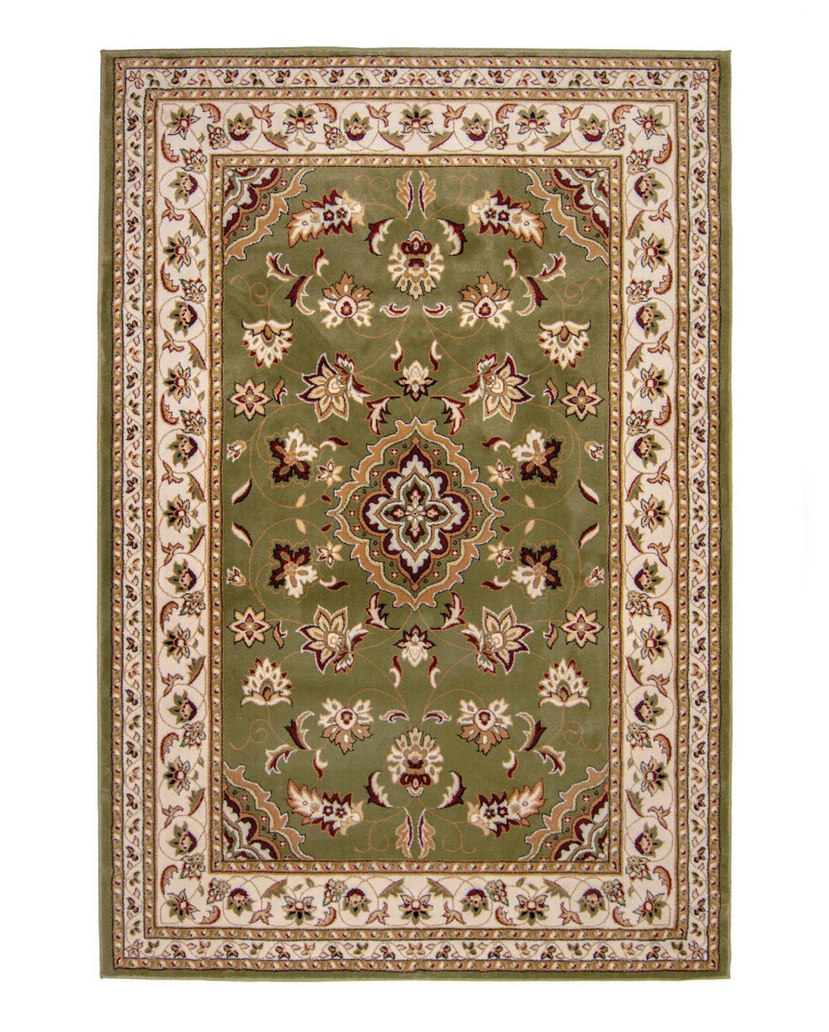 TEPPICH Traditionell-Floral-Design GLAZERT, Grün 160x230 cm - Grün, Textil (160/230cm) - KADIMA DESIGN