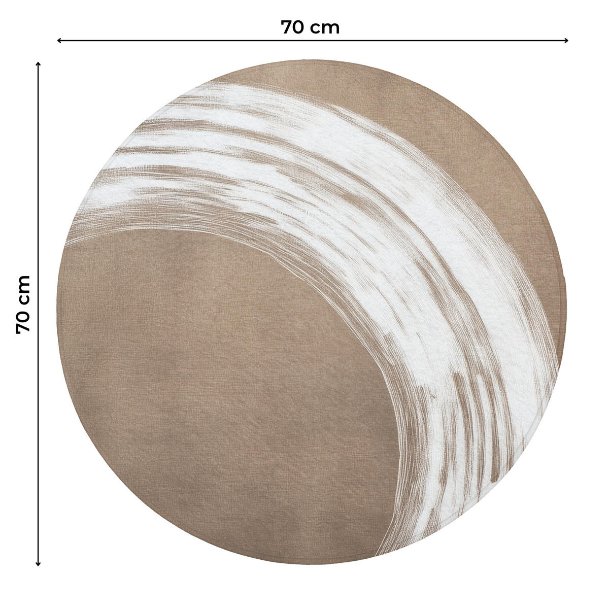WC PŘEDLOŽKA Barva - hnědá - Japandi 70x70 cm - barva mokka, textil/plast (70/1cm) - OnlyWow
