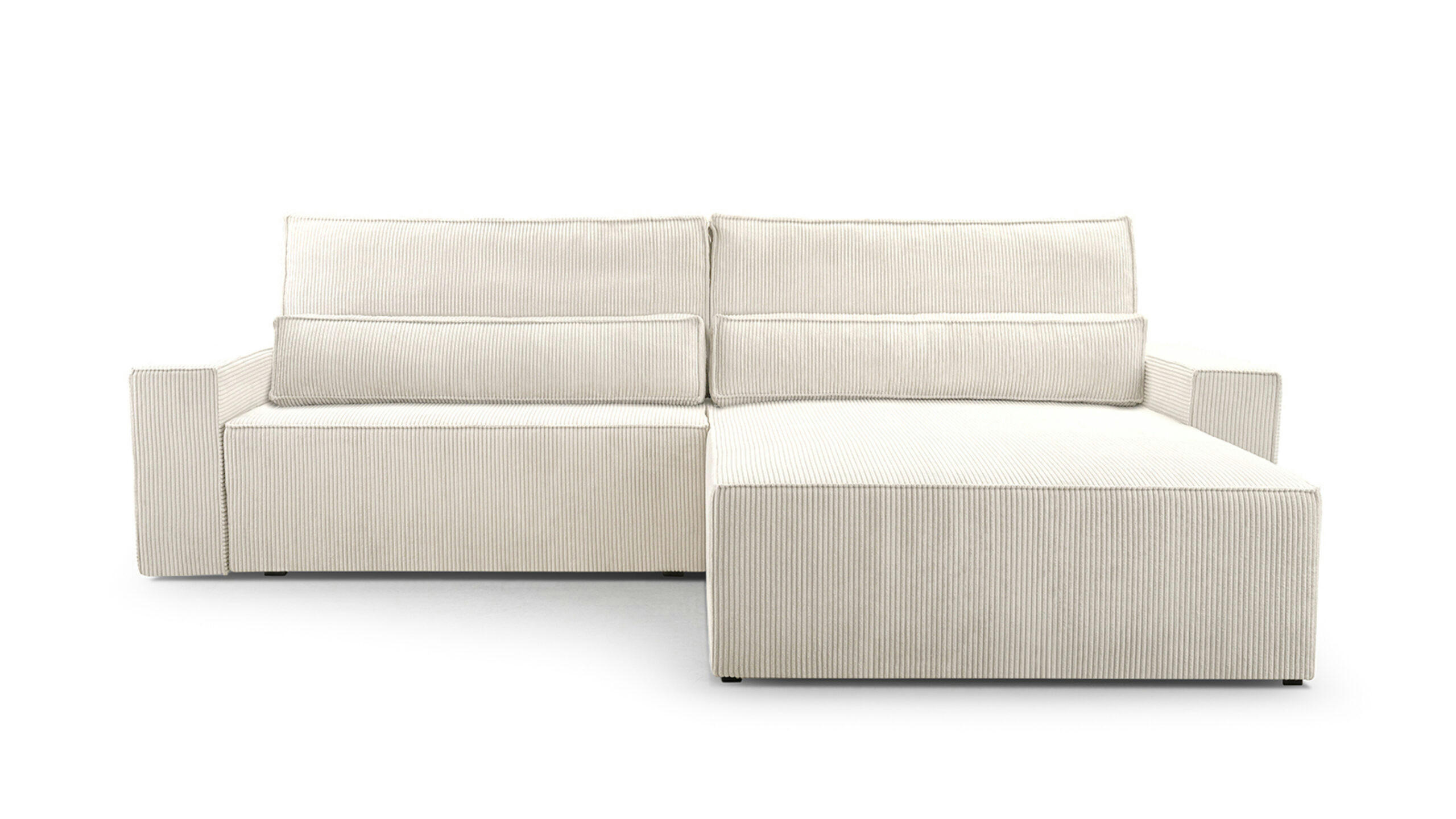 ECKSOFA - Denver L - Weiß - Weiß, Holz (290/200cm) - Möblo