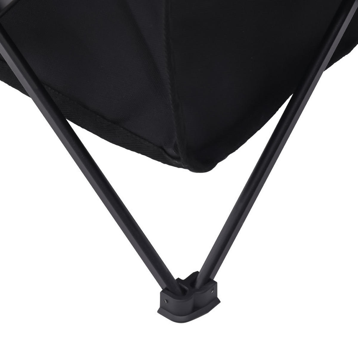 CAMPINGTISCH mit Rollplatte und Aufbewahrungskorb aus Aluminium Oxford-Gewebe Tragbar Kompaktes Faltmaß 39 x 33 x 31cm 1,02 kg - Schwarz, Metall (33/39/31cm) - Livingandhome