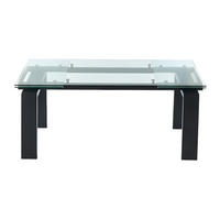 ESSTISCH - 8 Personen, 10 Personen - Glas - Transparent, Schwarz - LUBANA - Transparent/Schwarz, Glas (100/180/76cm) - Vente-Unique
