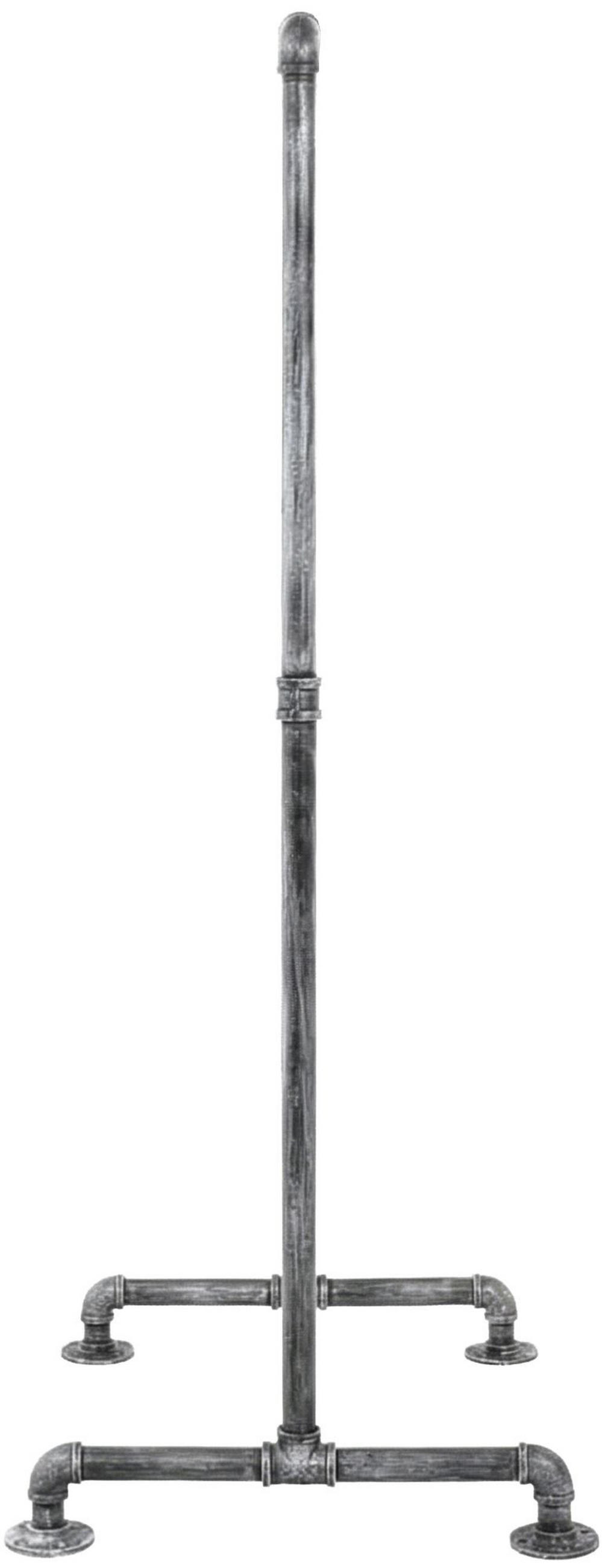 KLEIDERSTÄNDER Moritz 150x55x150cm Metall Silber Kleiderstange - Silberfarben, Metall (150/150/55cm) - DELUKE