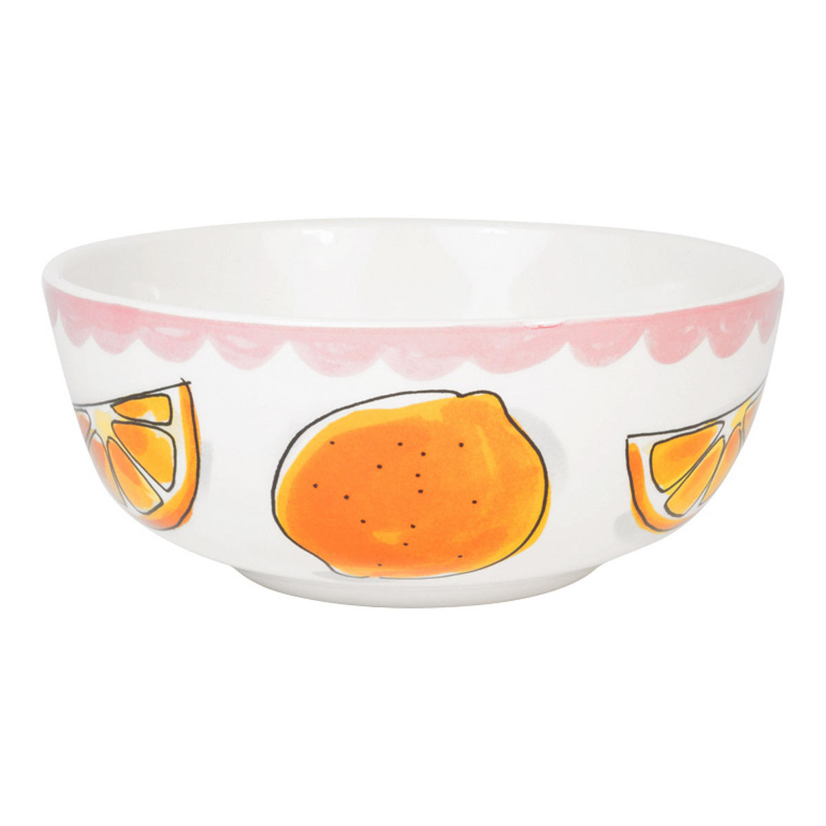 SCHALE Orange in Bunt - 15cm - Multicolor, Keramik (15.5/6.7/15.5cm) - Blond Amsterdam