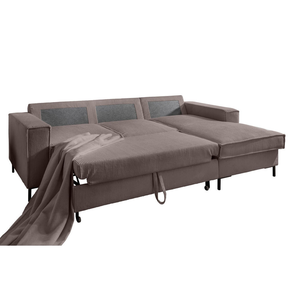 Thumbnail - luma-home Ecksofa, Braun, Textil, 3-Sitzer, Füllung: Polyurethan (Pur), Ottomane rechts,L-Form, 240x150 cm, Wohnzimmer, ...