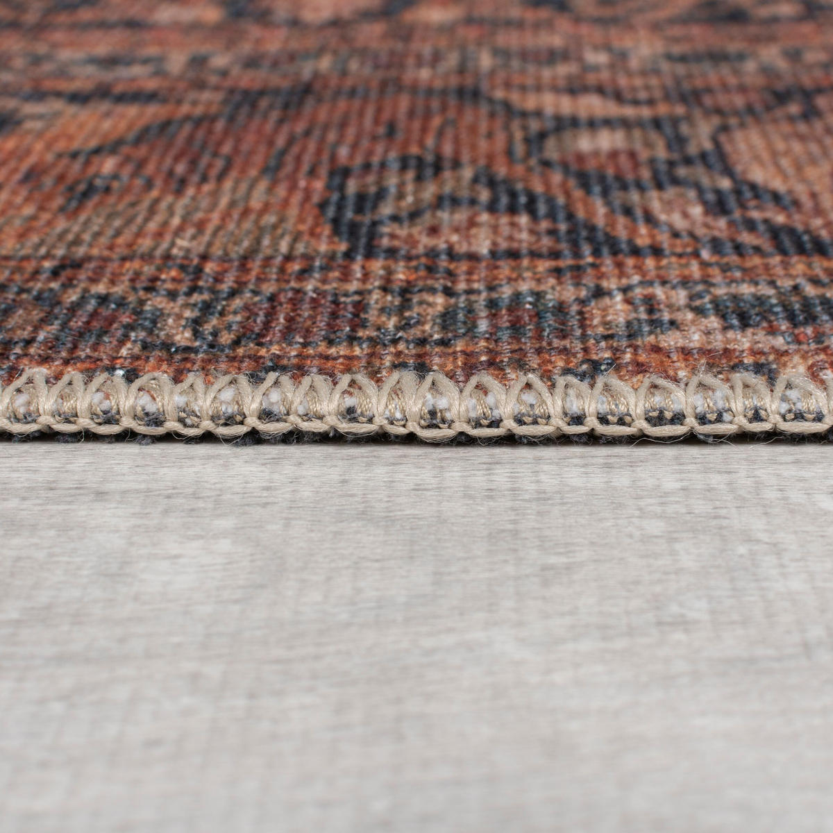 TEPPICH waschbar Medallion Muster, Orientalisch, Wohnzimmer schmutzabweisend Rot Läufer 60x230 - Rot, Textil (60/230cm) - KADIMA DESIGN