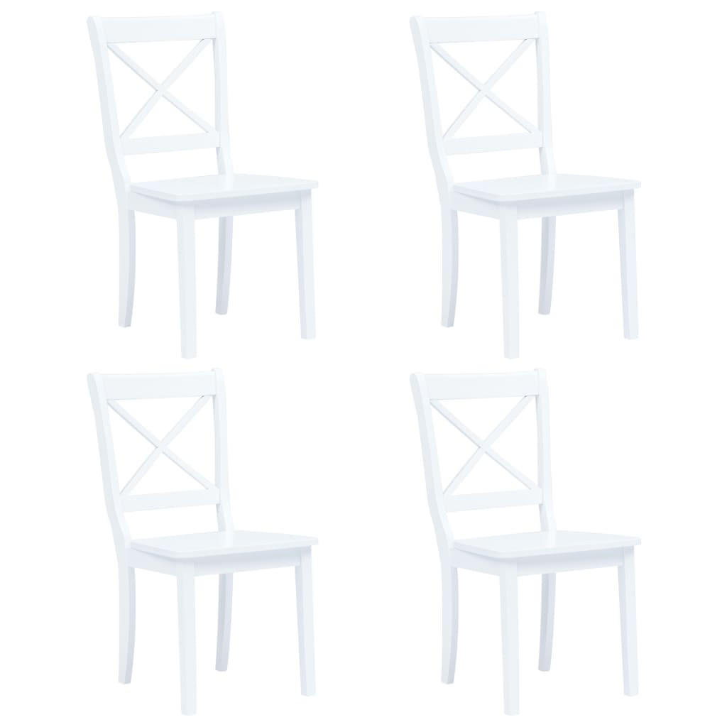 STUHL-SET 4Stk. 45.5*90*52 - Weiß, Holz (45.5/90/52cm) - ZMH